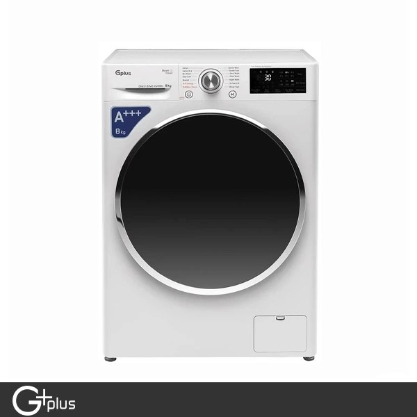 ماشین لباسشویی جی پلاس مدل GWM-R808 ظرفیت ۸ کیلوگرم درب از جلو