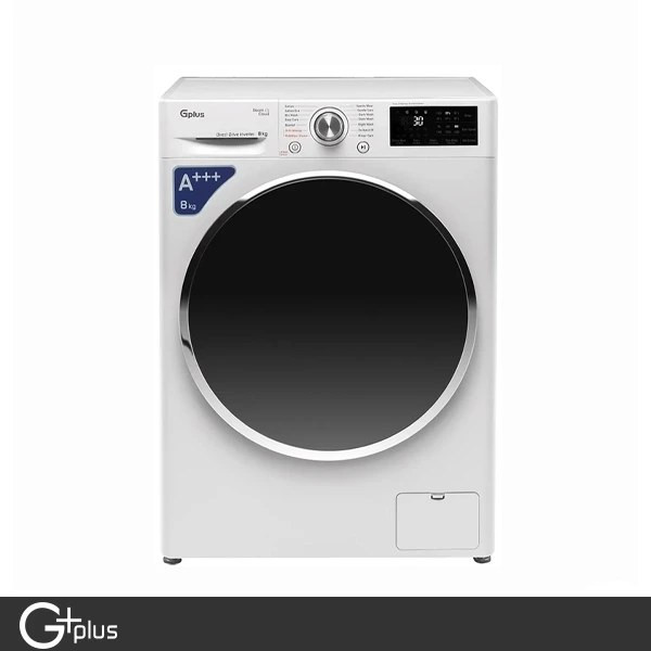 ماشین لباسشویی جی پلاس مدل GWM-R808 ظرفیت ۸ کیلوگرم درب از جلو